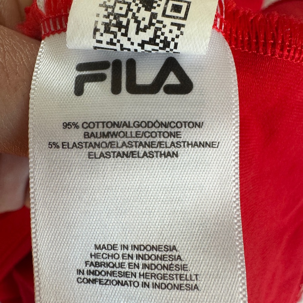 FILA Roslyn Red Colorblock Bodycon Mini Dress XL Navy Blue Sleeves - Picture 10 of 14